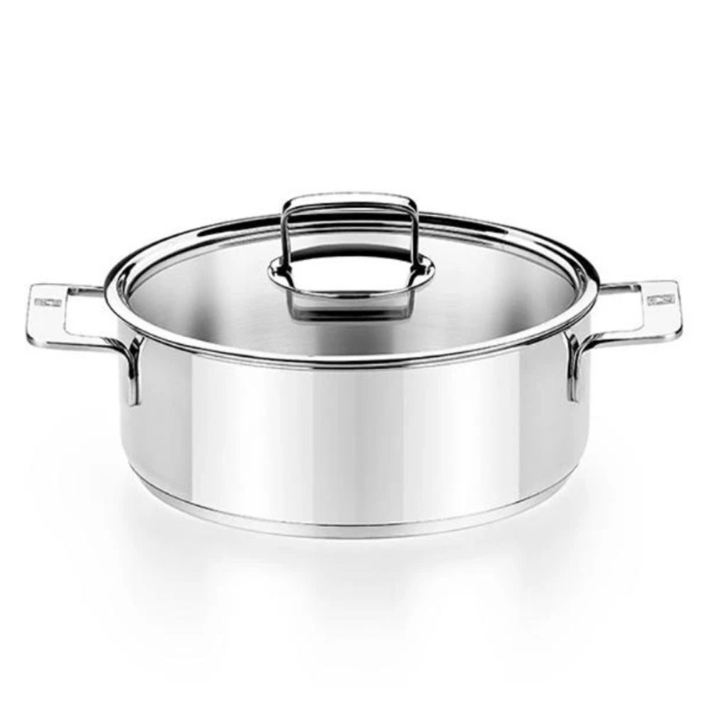 Olla Acero inoxidable 18/10 16cm 1L Cacerola BRA A770351  | Adecuado para Todas las fuentes de calor, incluida la inducción, Acero inoxidable (acabado brillante)